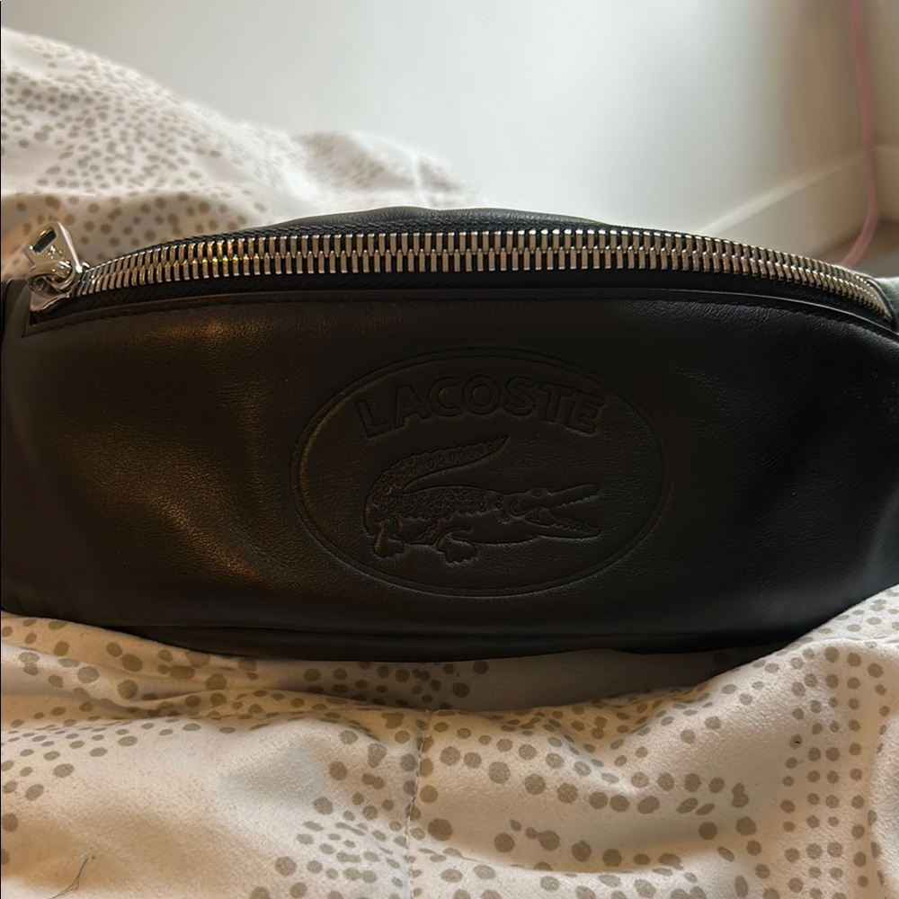 Lacoste Black Belt Bag for Men